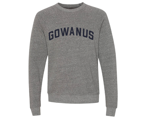 Gowanus Brooklyn Crew Neck Pullover Sweatshirt in Heather Gray