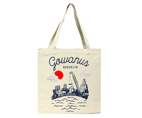 Load image into Gallery viewer, Gowanus Brooklyn Sketch Tote Bag

