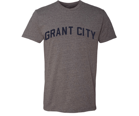 Grant City Staten Island Classic Sport Adult Tee Shirt in Deep Heather Gray