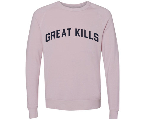 Great Kills Staten Island Crew Neck Pullover Sweatshirt in Dusty Rose