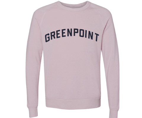 Greenpoint Brooklyn Crew Neck Pullover Sweatshirt in Dusty Rose