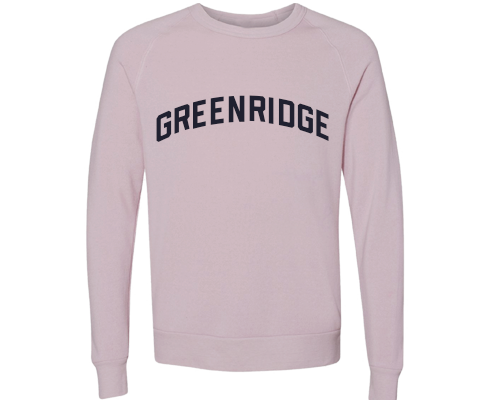 Greenridge Staten Island Crew Neck Pullover Sweatshirt in Dusty Rose