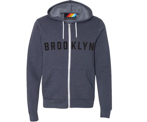 A must-have Brooklyn neighborhood heather blue youth hoodie. Every Brooklyn kid must have one of these. With white Brooklyn print on a heather blue youth hoodie. So Soft. Handmade for kids in Brooklyn New York.