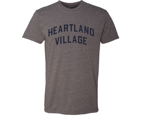 Heartland Village Staten Island Classic Sport Adult Tee Shirt in Deep Heather Gray