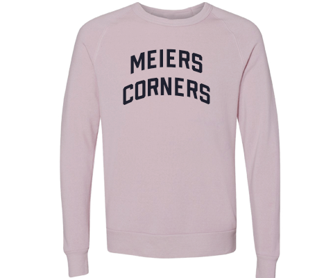 Meiers Corners Staten Island Crew Neck Pullover Sweatshirt in Dusty Rose