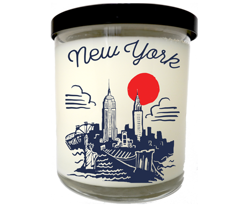 New York NY Sketch Scented Candle