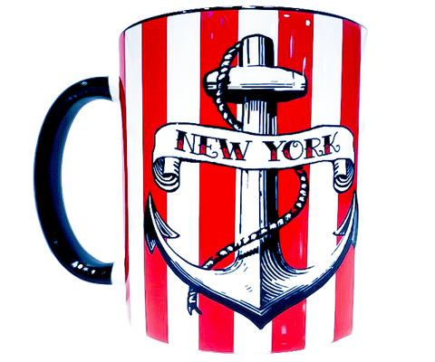 Classic Anchor Tattoo New York Mug