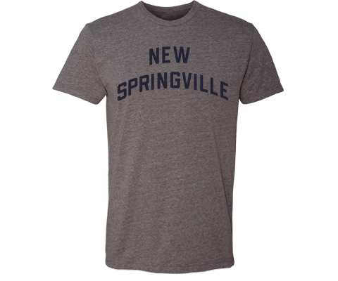 New Springville Staten Island Classic Sport Adult Tee Shirt in Deep Heather Gray