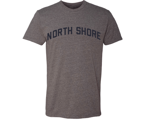 North Shore Staten Island Classic Sport Adult Tee Shirt in Deep Heather Gray