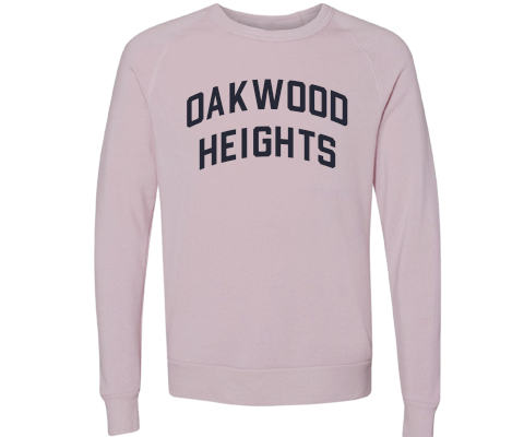 Oakwood Heights Staten Island Crew Neck Pullover Sweatshirt in Dusty Rose