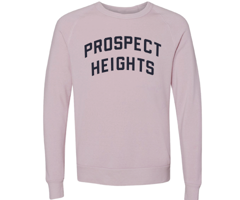 Prospect Heights Brooklyn Crew Neck Pullover Sweatshirt in Dusty Rose