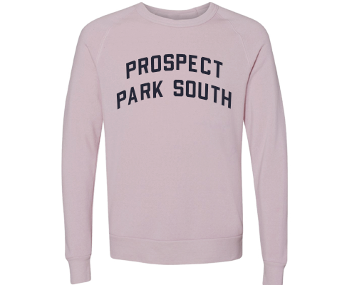 Prospect Park South Brooklyn Crew Neck Pullover Sweatshirt in Dusty Rose