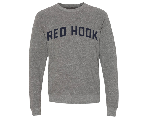 Red Hook Brooklyn Crew Neck Pullover Sweatshirt in Heather Gray