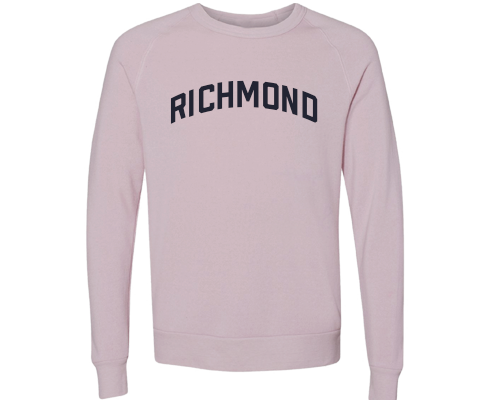 Richmond Staten Island Crew Neck Pullover Sweatshirt in Dusty Rose