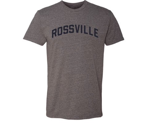 Rossville Staten Island Classic Sport Adult Tee Shirt in Deep Heather Gray