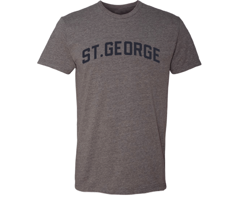 St. George Staten Island Classic Sport Adult Tee Shirt in Deep Heather Gray