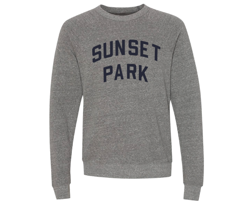 Sunset Park Brooklyn Crew Neck Pullover Sweatshirt in Heather Gray