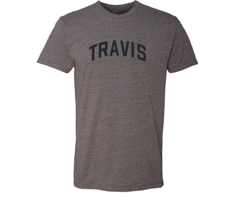 Travis Staten Island Classic Sport Adult Tee Shirt in Deep Heather Gray