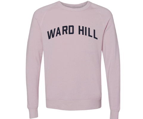 Ward Hill Staten Island Crew Neck Pullover Sweatshirt in Dusty Rose