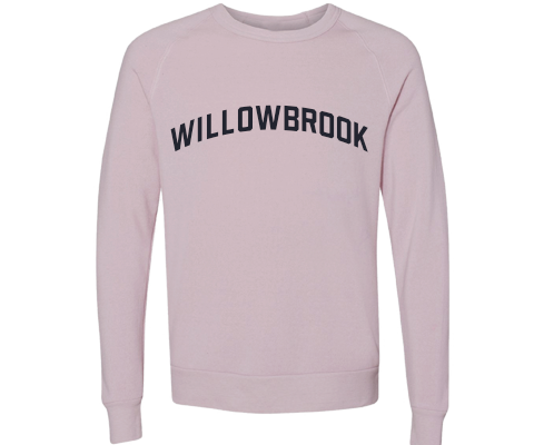 Willowbrook Staten Island Crew Neck Pullover Sweatshirt in Dusty Rose