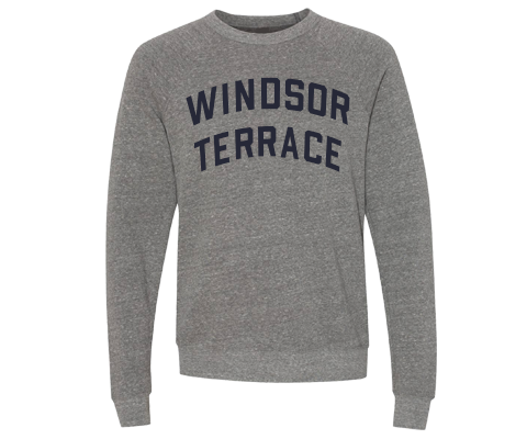 Windsor Terrace Brooklyn Crew Neck Pullover Sweatshirt in Heather Gray