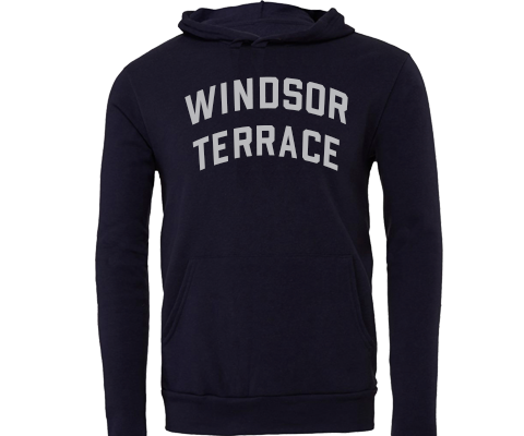 Windsor Terrace Brooklyn Sport Hoodie with Pocket in Navy