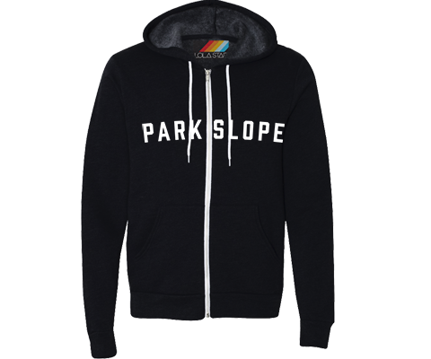Park Slope Black Zip Up Sweatshirt