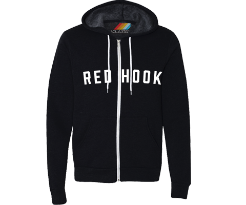Red Hook Black Zip Up Sweatshirt New York is My Happy Place