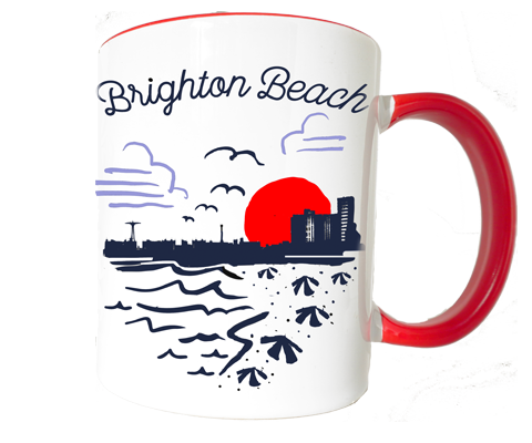 Brighton Beach Brooklyn Sketch Mug