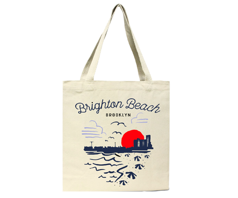 Brighton Beach Brooklyn Sketch Tote Bag