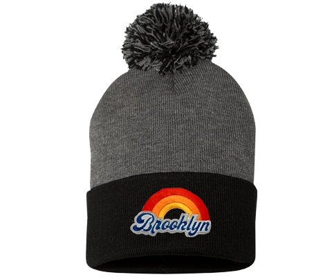 Brooklyn Rainbow Retro Warm Winter Hat