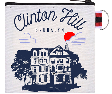 Clinton Hill Brooklyn Sketch Coin Purse