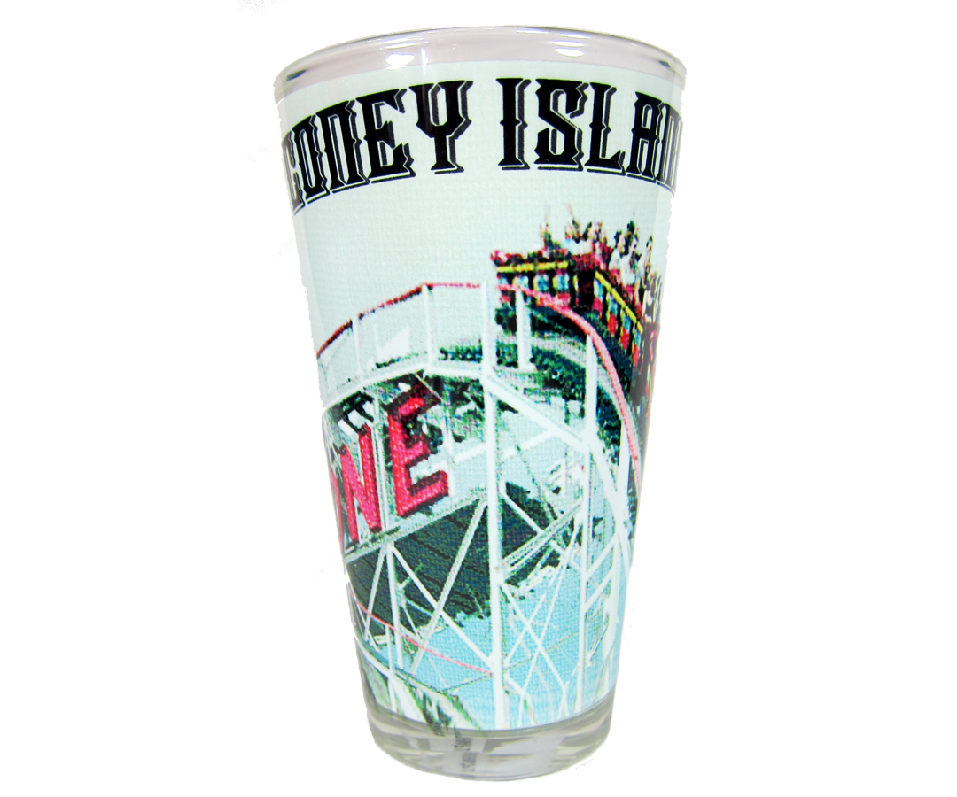 Load image into Gallery viewer, Coney Island Cyclone Roller Coaster Pint Glass
