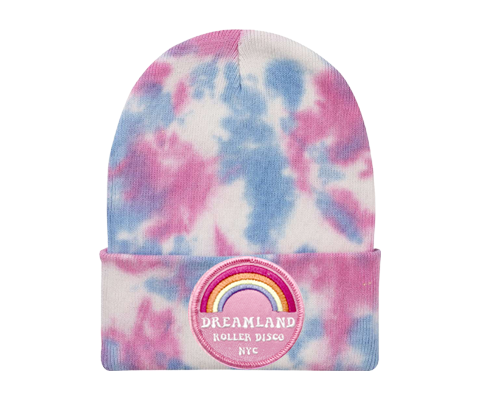 Load image into Gallery viewer, Dreamland Roller Disco Rainbow Tie Dye Warm Winter Hat
