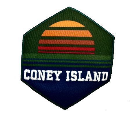 Coney Island Green Sunrise Embroidered Patch