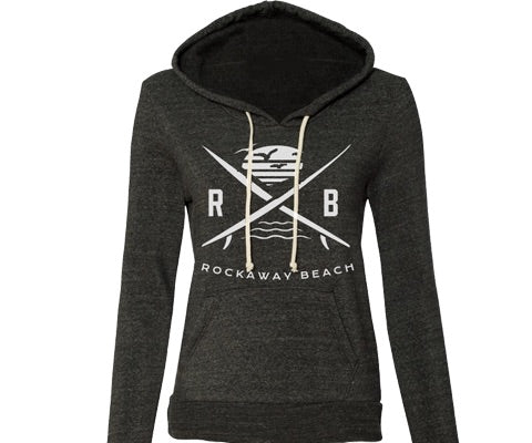 Rockaway beach hoodie for ladies, cool, sleek design ,Handmade gifts for her made in Brooklyn NY