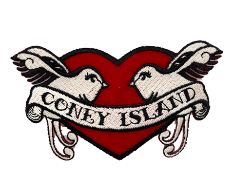 Coney Island Lovebirds Embroidered Patch