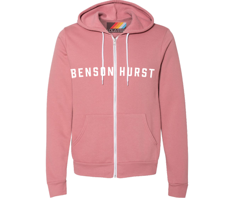 Bensonhurst Mauve Zip Up Sweatshirt