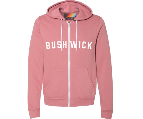 Bushwick Mauve Zip Up Sweatshirt