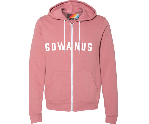 Gowanus Mauve Zip Up Sweatshirt