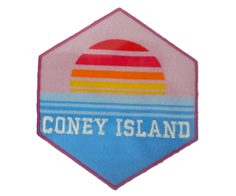 Load image into Gallery viewer, Coney Island Pink Sunrise Embroidered Patch
