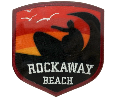 Rockaway Sun Stripe Wave Embroidered Patch
