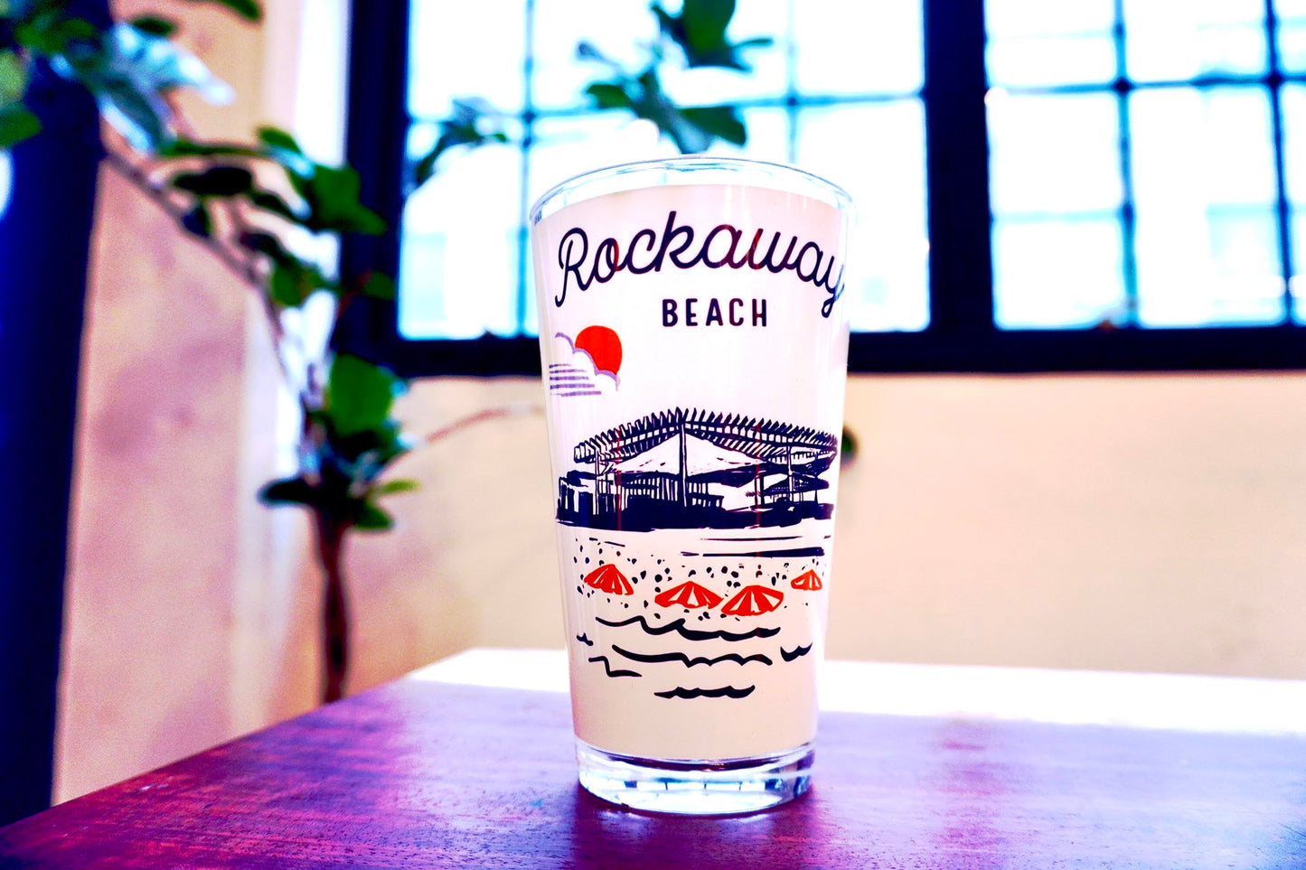Rockaway Beach Sketch Pint Glass