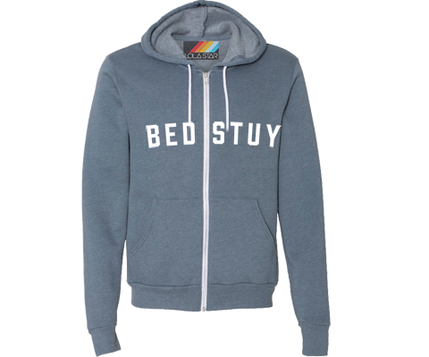 Bed-Stuy Slate Zip Up Sweatshirt