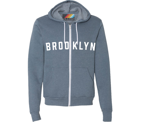 Brooklyn Slate Zip Up Sweatshirt