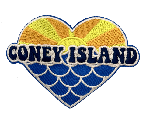 Coney Island Sunset Mermaid Embroidered Patch