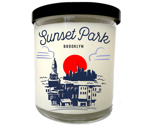 Sunset Park Brooklyn NY Sketch Scented Candle