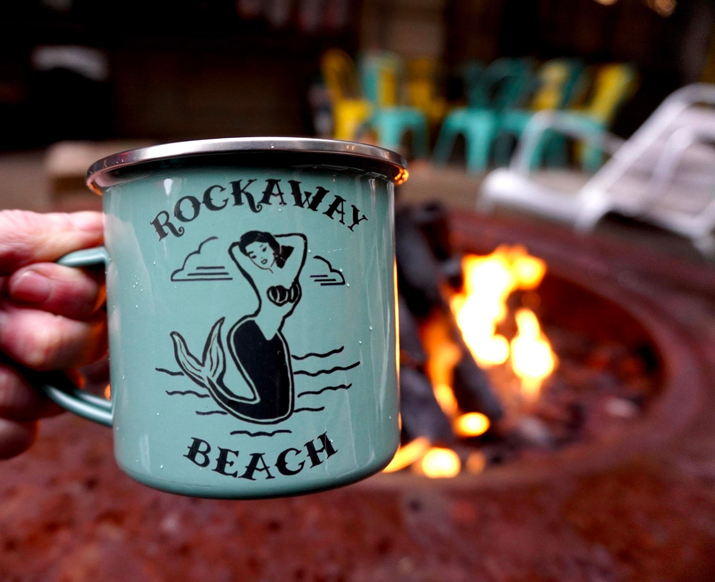 Load image into Gallery viewer, Rockaway Vintage Mermaid Camp Mug
